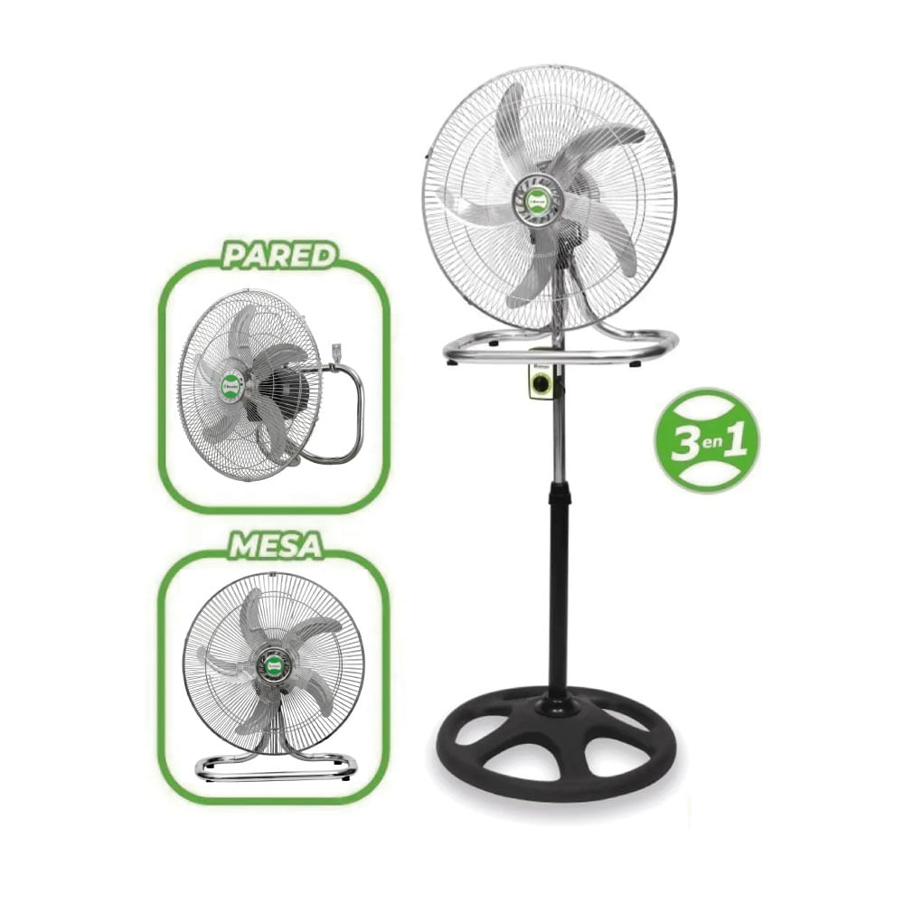 Ventilador Pedestal Bossko BK-8219VI 3 en 1 de 18 200W