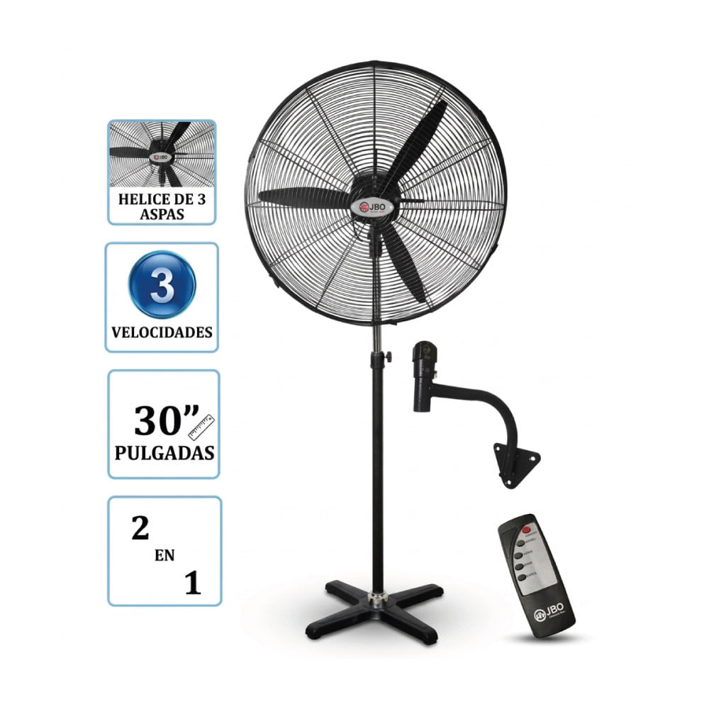 Ventilador Industrial JBO WC302 30 Pulg.  2 en 1 C.C Remoto