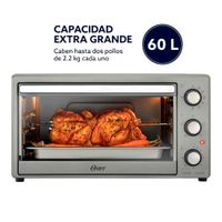 Horno Electrico de 60 L con Rotisero TSSTTV60MNS-053 Oster