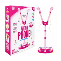 Micrófono Doble Infantil De Karaoke Con Pedestal