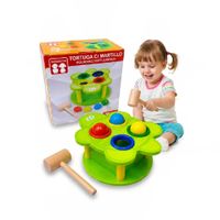 Juego de Madera  Tortuga con Martillo Turtle Pounding Bench