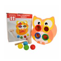 Juego de Madera Buho con Martillo Owl Pounding Bench