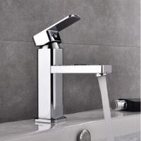 Grifo Llave Mezcladora Monocomando Apache para Lavabo Lavamanos Acero Cromado Pesado