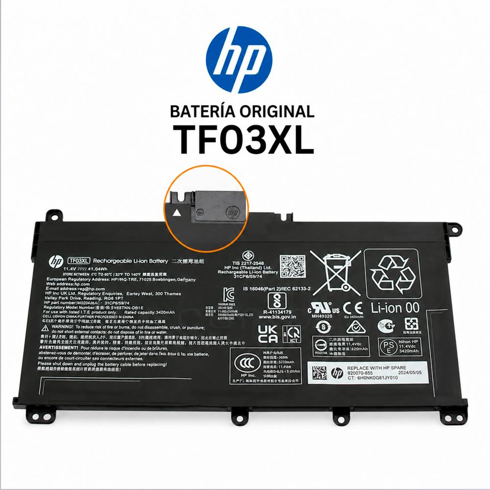 Batería HP  TF03XL para Laptop