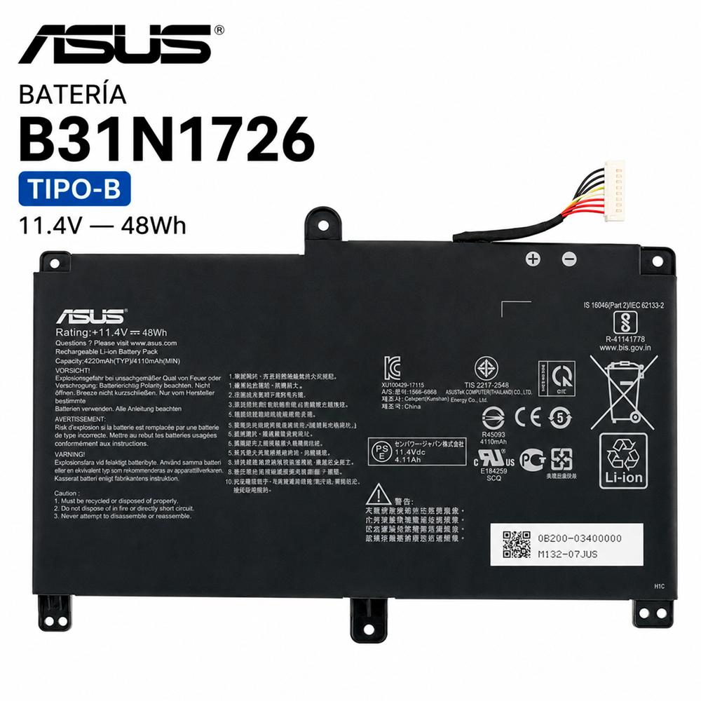 Batería ASUS B31N1726 para Laptop