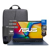 Laptop Asus Vivobook 15 Intel C5-120U 512GB SSD 8GB RAM 15.6"" Mochila + Mouse X1504VA-BQ4454W