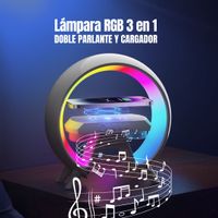 Lámpara Parlante Reloj Cargador Smart