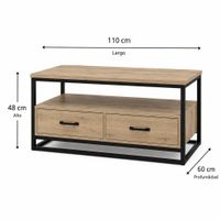 Mesa de Centro Industrial Tayce Ventitas Home Duna