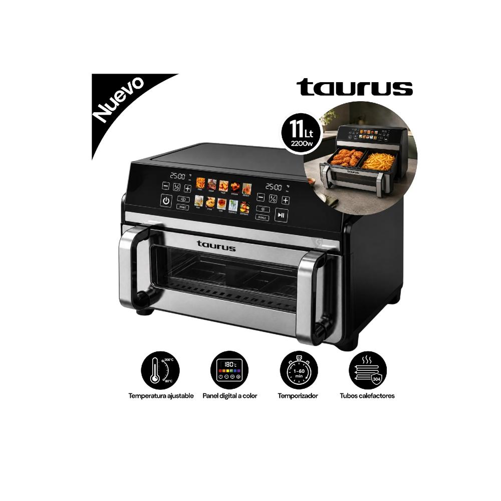 Freidora de Aire Taurus Double Air Fryer 11 L.