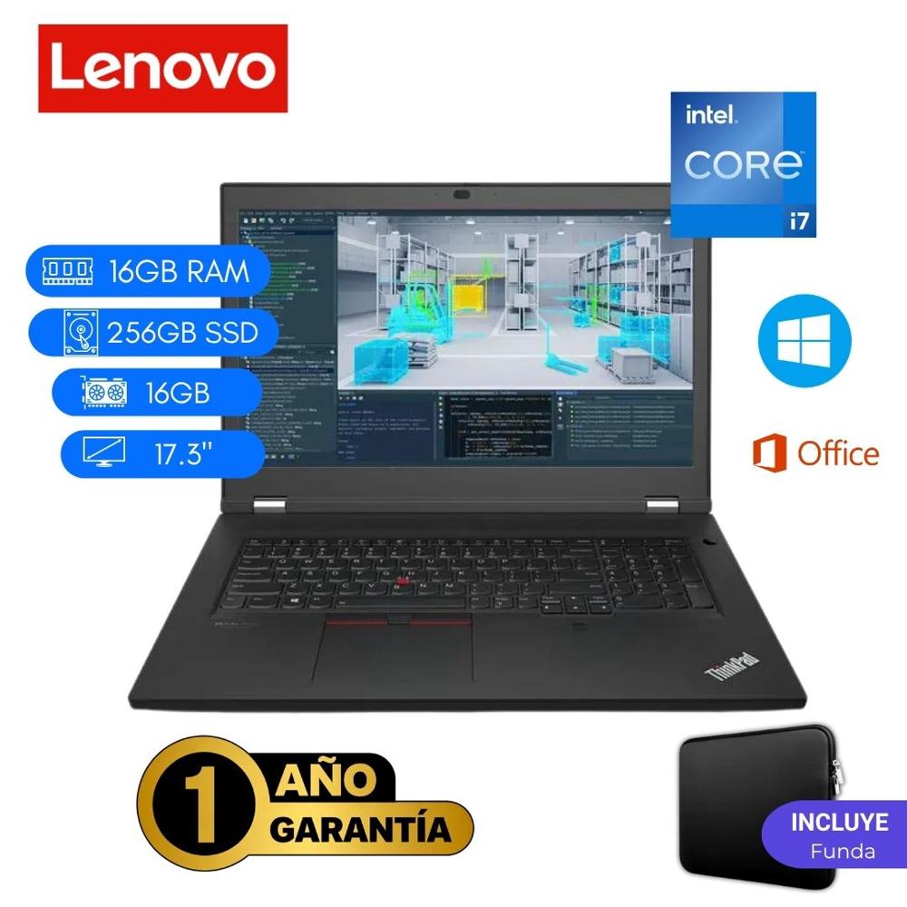 Reacondicionado Laptop  Lenovo ThinkPad P17 Gen 2 Core i7 11va 16GB RAM 256GB SSD 16GB Video 17.3""