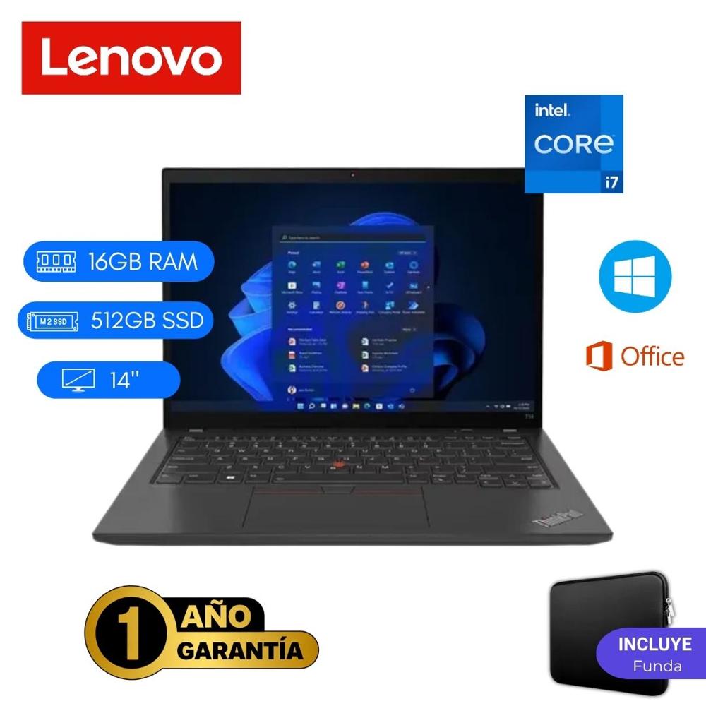 Reacondicionado Laptop  Lenovo ThinkPad T14 Core i7 11va 16GB RAM 512GB SSD 14""