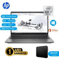 Reacondicionado Laptop HP ZBook Power G7 Core i7 10ma 32GB RAM 1TB SSD 4GB Video 15.6""