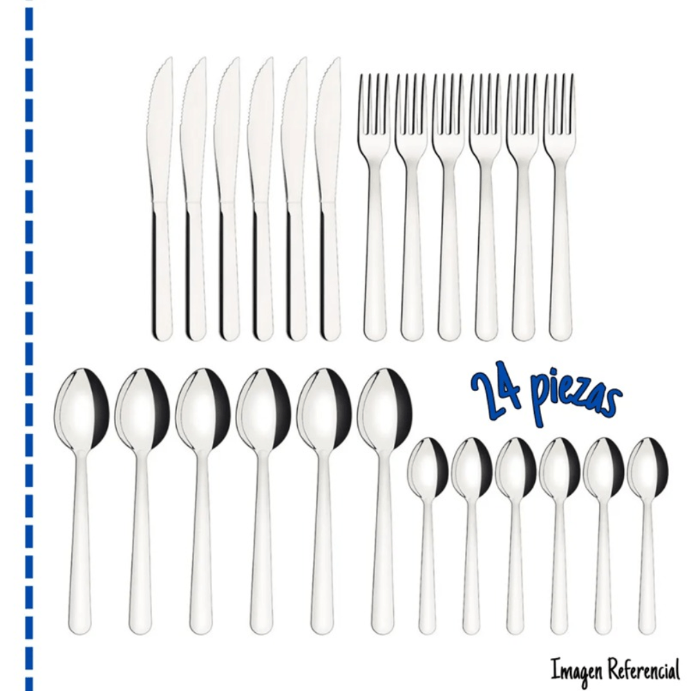 SET. Cubiertos TRAMONTINA x24 PZ Ace.Inox.