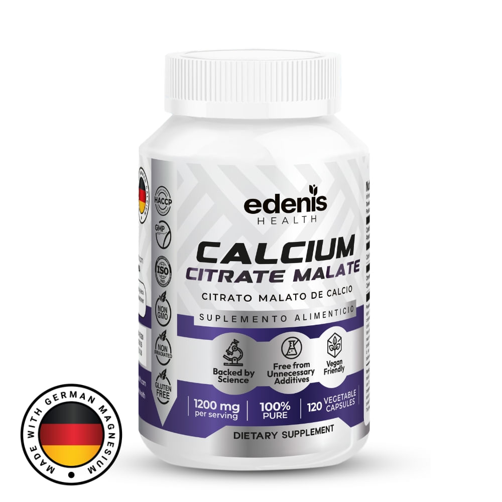 Citrato Malato de Calcio Edenis Health 120 Cápsulas