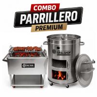 COMBO PARRILLERO PREMIUM Caja China Grande  Y Cilindro Grande