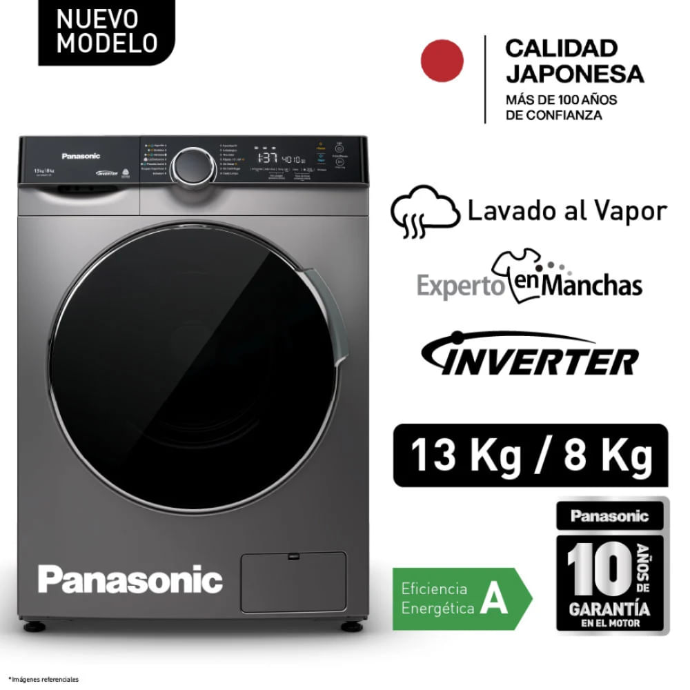 Lavaseca Panasonic - NA-S26MK1LPE 13KG 8KG Carga Frontal