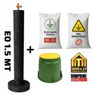 SISTEMA PUESTA TIERRA ELECTRODO 3-4 MAS ADITIVOS Y BOVEDA 1.2M OHMPRIME