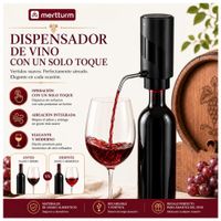DISPENSADOR AIREADOR DECANTADOR DE VINO RECARGABLE