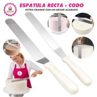 Pack de Espatula Recta y Codo Extra Grande de Alta Calidad para Repostería