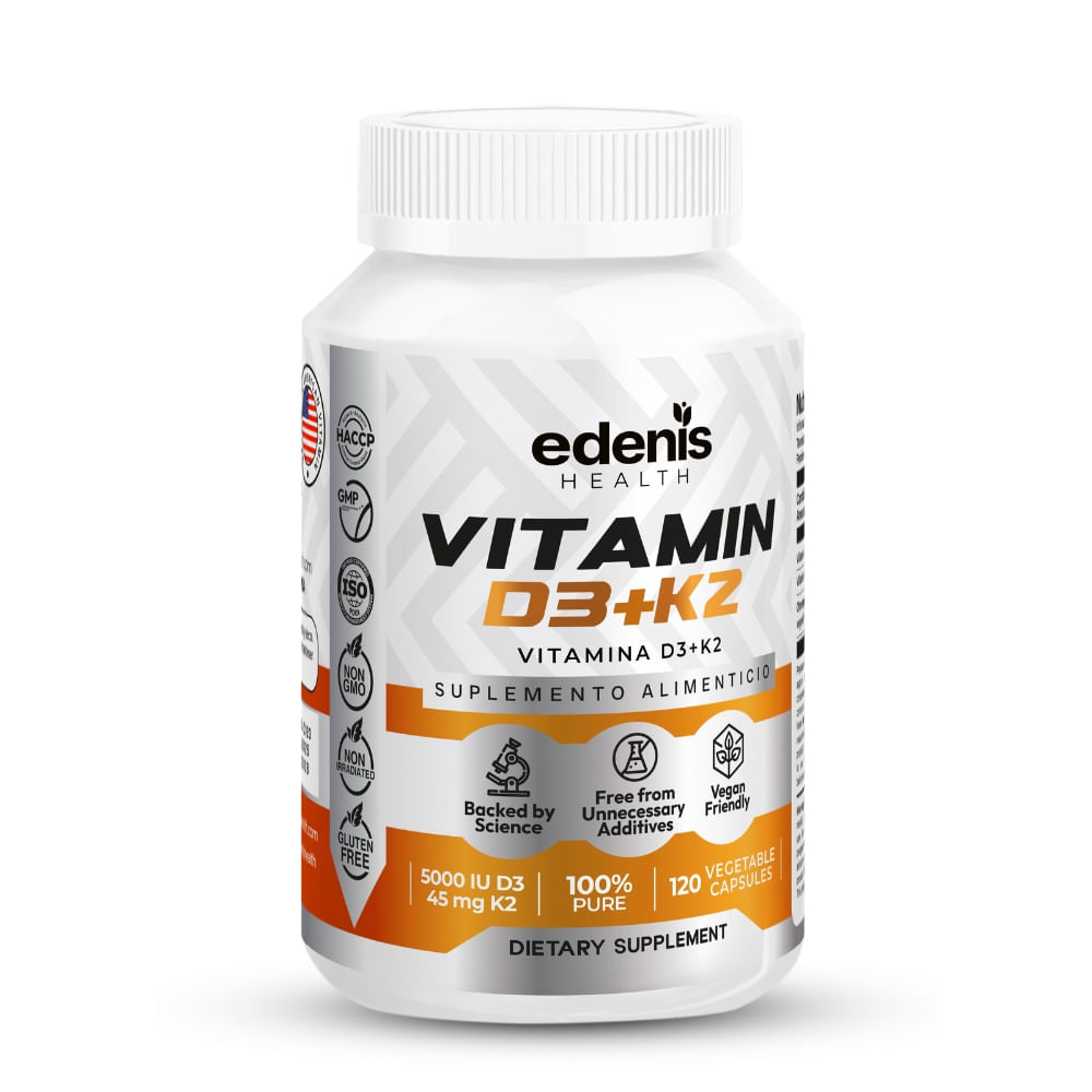Vitamina D3 K2 Edenis Health 120 Cápsulas