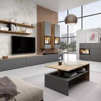 Mesa de Centro Keishall 100cm Ventitas Home Duna y Plomo