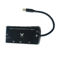 Mini adaptador WOLLZ 4 en 1 Mini DP Thunderbolt a HDMI VGA DVI AUDIO