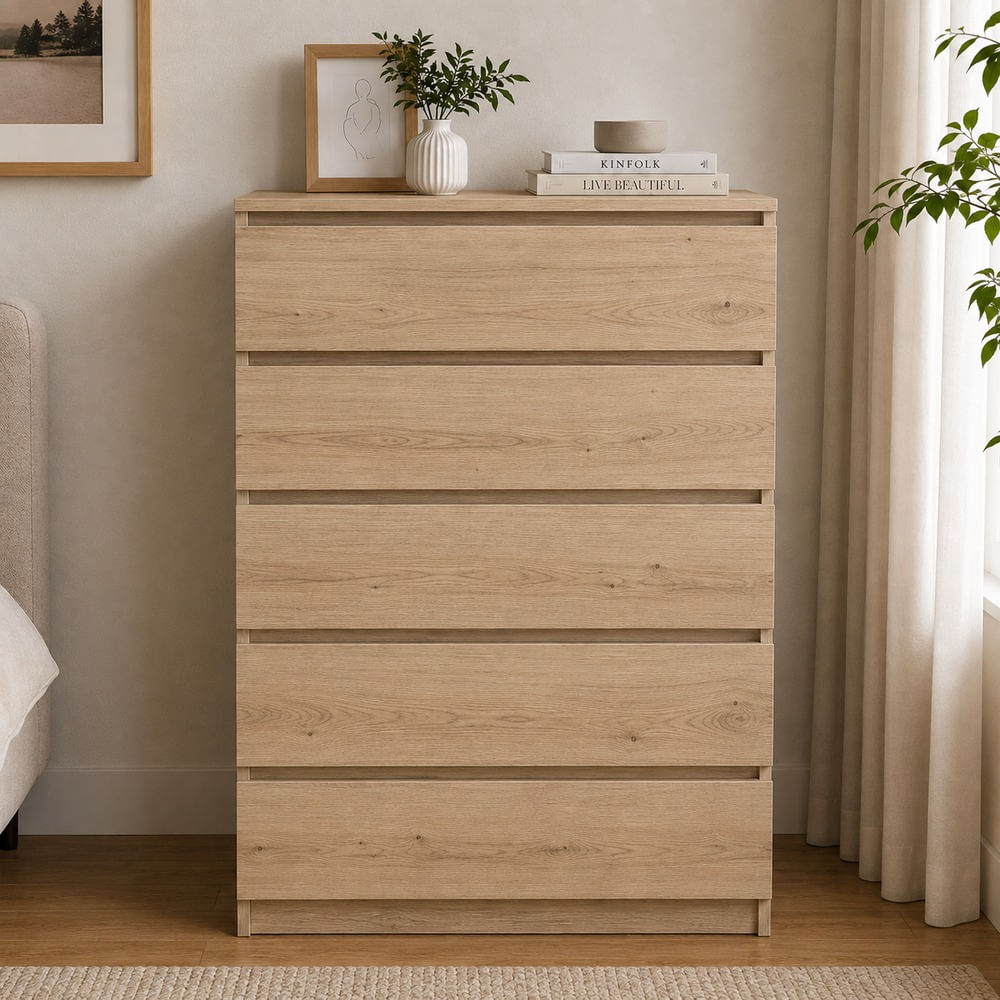 Cómoda Oleana 5 Cajones Ventitas Home Duna