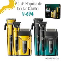 Kit VGR Cortadora de Pelo con Trimmer y Shaver 3en1 inalámbrico V-694