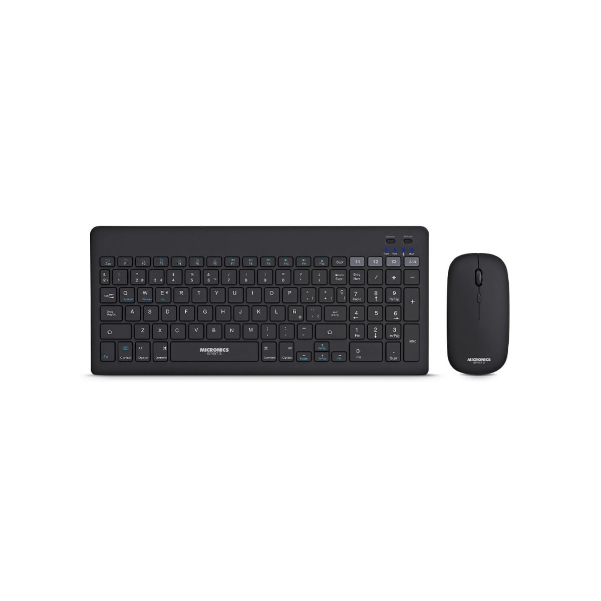 KIT TECLADO Y MOUSE INALÁMBRICO MICRONICS SPIRIT 3 WT800