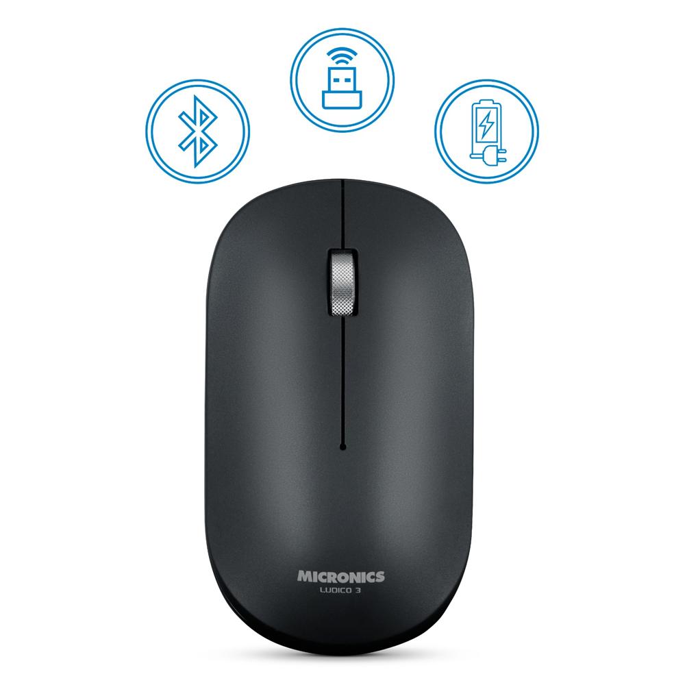 MOUSE BLUETOOTH RECARGABLE MICRONICS LUDICO