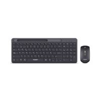 KIT QUANTUM BLACK TECLADO + MOUSE WIFI MICRONICS