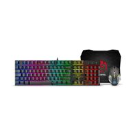 KIT GAMER XTREME GT1800 TECLADO RAINBOW + MOUSE LED + PAD MOUSE