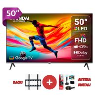 TELEVISOR SMART TV HYUNDAI QLED 50 PULGADAS HYLED5027QFG MAS Antena Digital MAS Rack