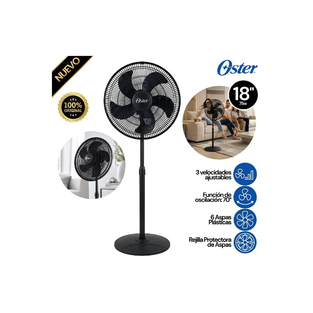 Ventilador Oster de Pedestal 18 pulgadas 75 Watts 3 Velocidades EOSVELIST1631