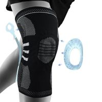Rodillera con gel y Varillas Talla M  Marca BRANSON - Color Negro