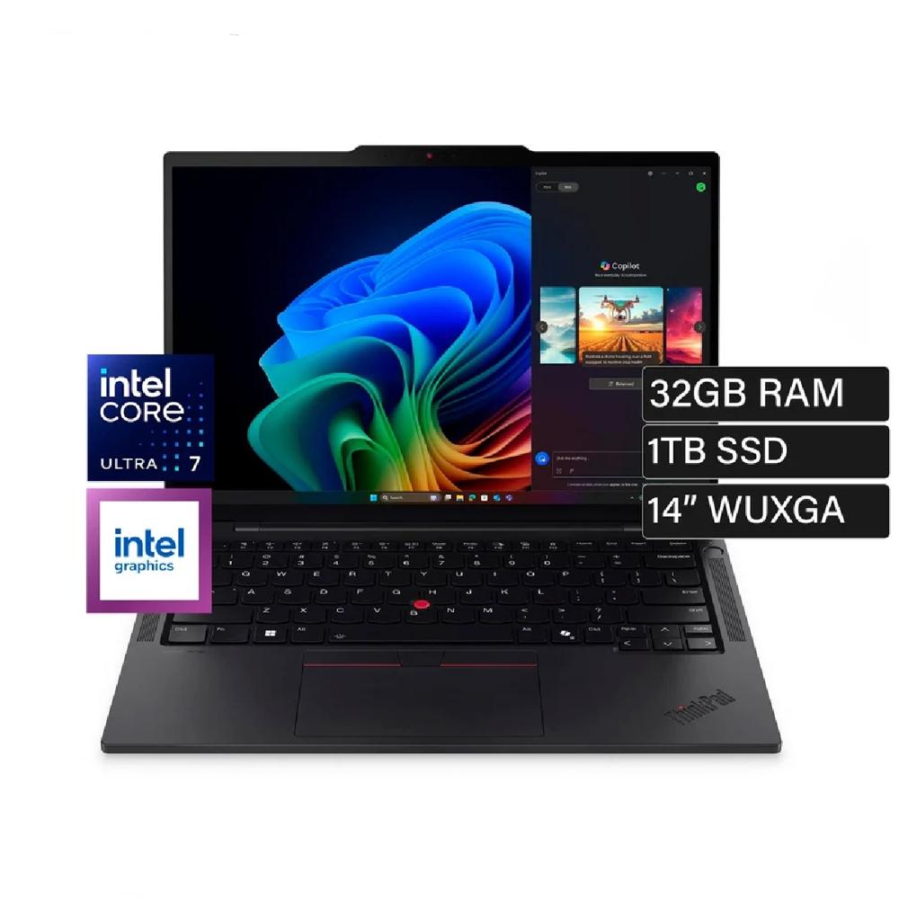 Laptop Lenovo ThinkPad T14s G6 14 WUXGA Intel Ultra 7 255U 32GB DDR5 1TB SSD Windows 11 Pro Español