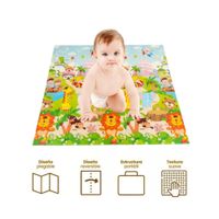 Piso Plegable de Bebe Selva  y Abecedario  2 m x 1.8 m x 1 cm