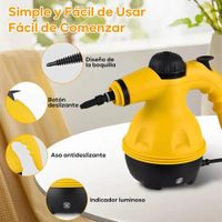 LIMPIADOR A VAPOR PORTÁTIL DE MANO MULTIUSOS COLOR AMARILLO.