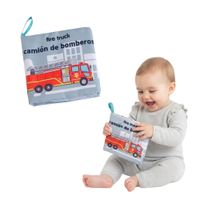 Libro Sensorial de Tela con Textura de Camion de Bomberos y SUV Todo Terreno Educativo para Bebes