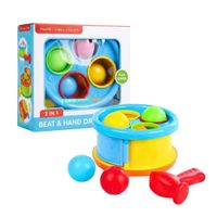Juguete Tambor y Encaje para Bebe 2 en 1 Celeste