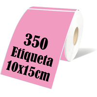 Rollo 350 Etiqueta Termica Adhesiva 10x15cm  Rosado