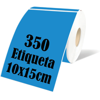 Rollo 350 Etiqueta Termica Adhesiva 10x15cm  Azul