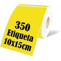Rollo 350 Etiqueta Termica 10x15cm  Amarillo