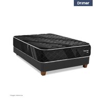 Cama Americana DRIMER Pocket Snow Black 2 Plazas Gris
