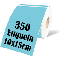 Rollo 350 Etiqueta Termica Termica 10x15cm Celeste
