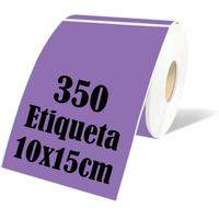 Rollo 350 Etiqueta Termica Adhesiva 10x15cm Lila