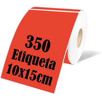 Rollo 350 Etiqueta termica adhesiva 10x15cm Rojo
