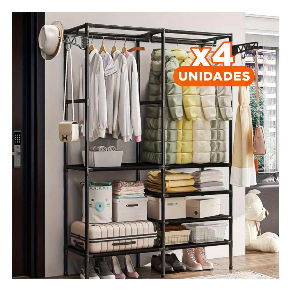 Pack4 Sistema Domestico de 2 Columnas para Dormitorio con Distribucion Practica