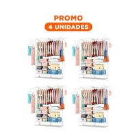 Pack4 Mueble de Almacenamiento de Dos Columnas para Colgar Ropa Y Regalo Sticker
