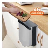 Pack6 Tacho Plegable para Cocina Facil de Usar y Mantener Orden en Hogar Y Regalo Sticker
